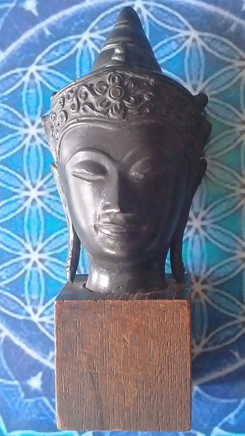 Load image into Gallery viewer, Tête de Bouddha thaïlandais Tête de Bouddha thaïlandais Dans la besace du p&#39;tit Poucet...   
