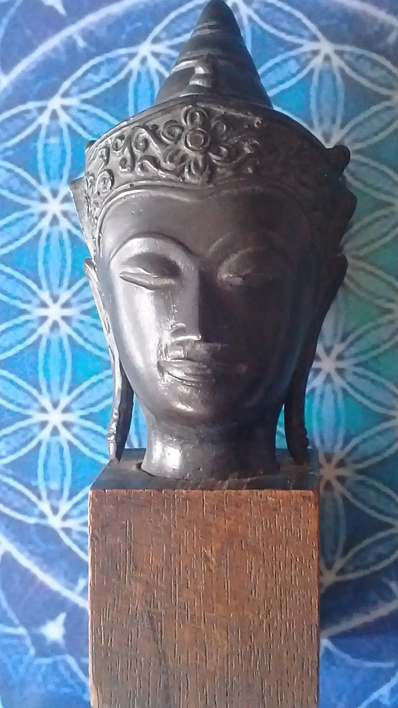 Load image into Gallery viewer, Tête de Bouddha thaïlandais Tête de Bouddha thaïlandais Dans la besace du p&#39;tit Poucet...   
