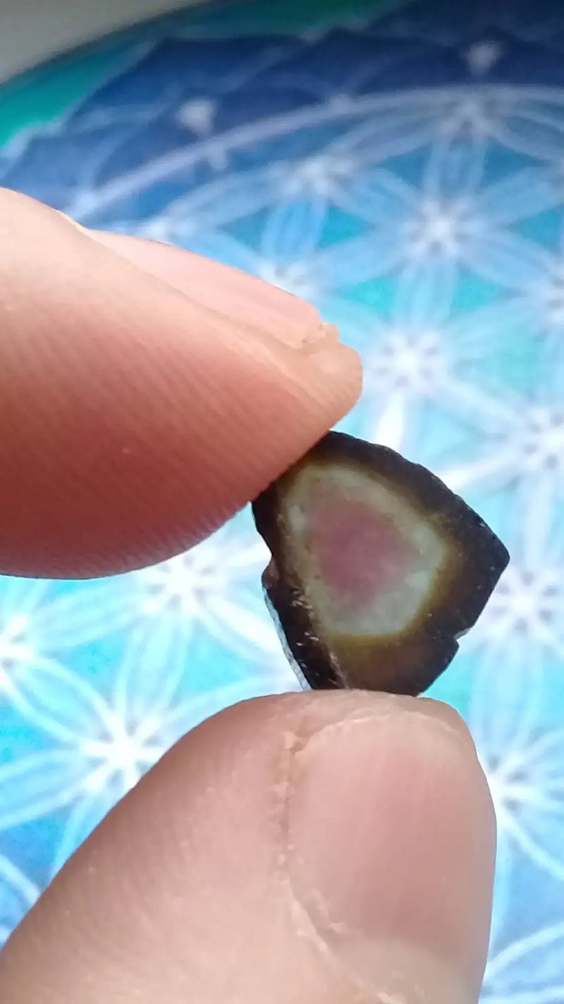 Load image into Gallery viewer, Tourmaline melon d’eau fragment brut Grade A ++++ (Rare) Tourmaline melon d’eau fragment brut Grade A ++++
