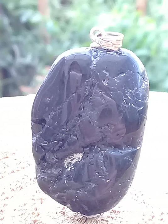 Tourmaline noire Schörl pendentif Grade A++++ Fourni avec son cordon Tourmaline noire Schörl pendentif
