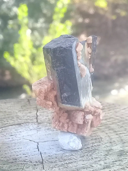 Tourmaline noire Schörl sur macle Grade A ++++ Tourmaline noire Schörl sur macle