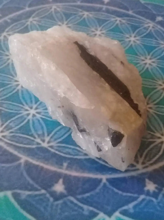 Tourmaline noire Schörl sur matrice de quartz Grade A ++++ Tourmaline noire Schörl sur matrice de quartz