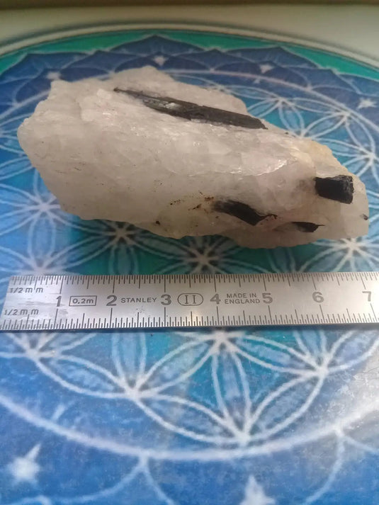 Tourmaline noire Schörl sur matrice de quartz Grade A ++++ Tourmaline noire Schörl sur matrice de quartz