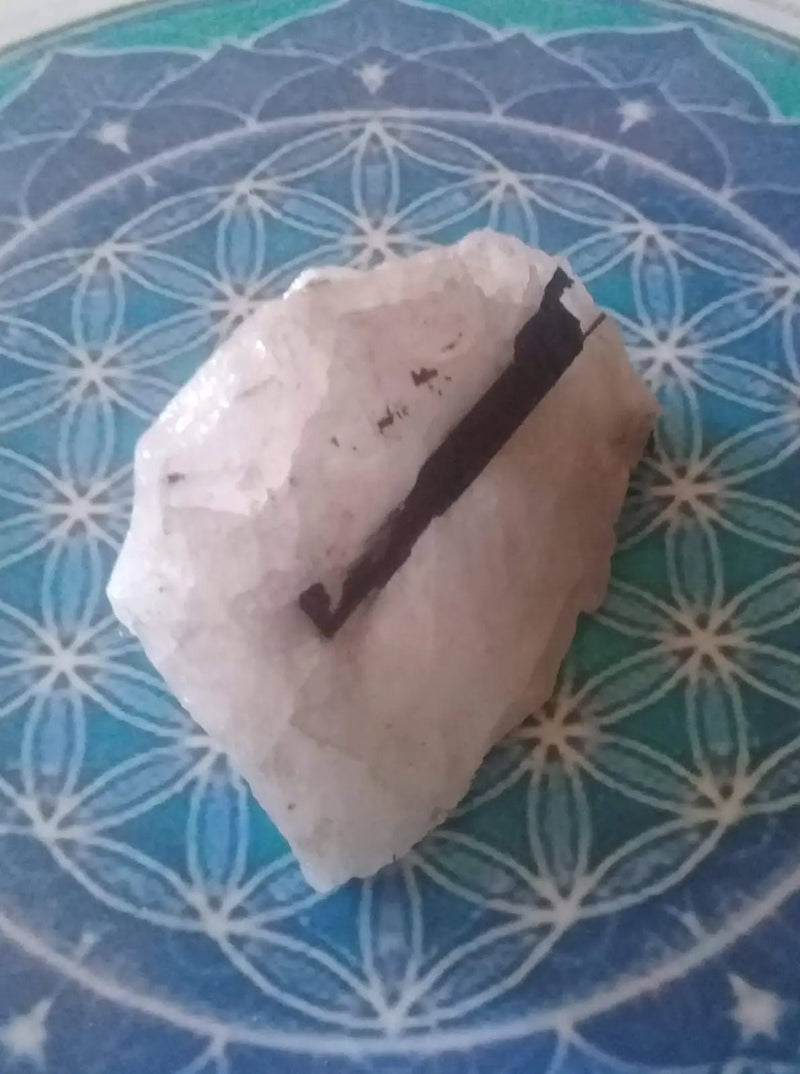 Load image into Gallery viewer, Tourmaline noire Schörl sur matrice de quartz Grade A ++++ Tourmaline noire Schörl sur matrice de quartz
