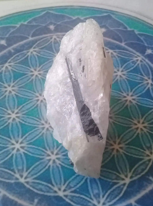 Tourmaline noire Schörl sur matrice de quartz Grade A ++++ Tourmaline noire Schörl sur matrice de quartz