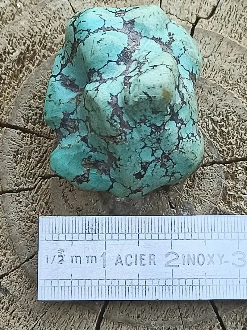 Chargez l&#39;image dans la visionneuse de la galerie, Turquoise VERITABLE d’Arizona pierre roulée Grade A++++ Turquoise d&#39;Arizona Dans la besace du p&#39;tit Poucet   
