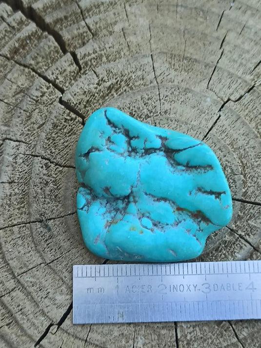 Turquoise VERITABLE d’Arizona pierre roulée Grade A++++ Turquoise d’Arizona