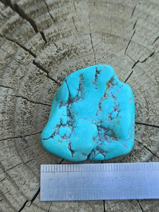 Turquoise VERITABLE d’Arizona pierre roulée Grade A++++ Turquoise d’Arizona