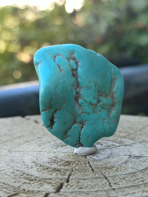 Turquoise VERITABLE d’Arizona pierre roulée Grade A++++ Turquoise d’Arizona