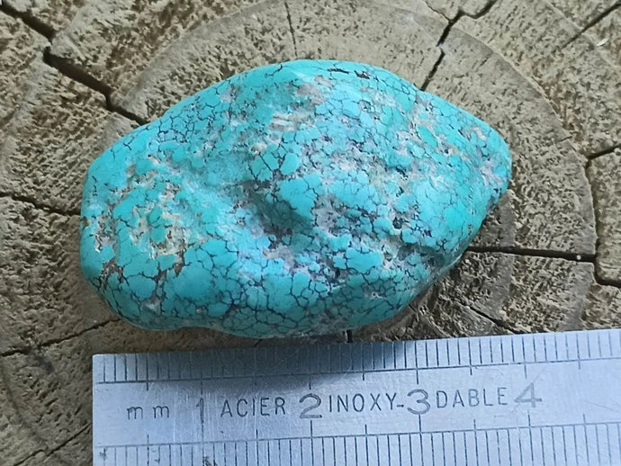 Turquoise VERITABLE d’Arizona pierre roulée Grade A++++ Turquoise d’Arizona