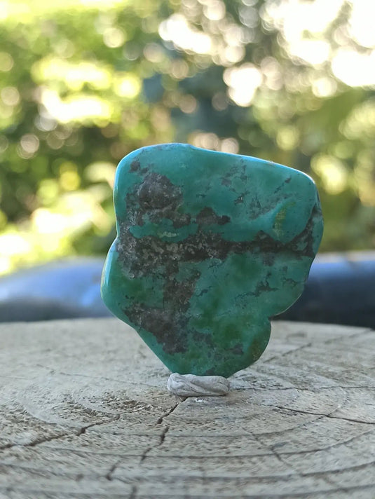 Turquoise VERITABLE d’Arizona pierre roulée Grade A++++ Turquoise d’Arizona