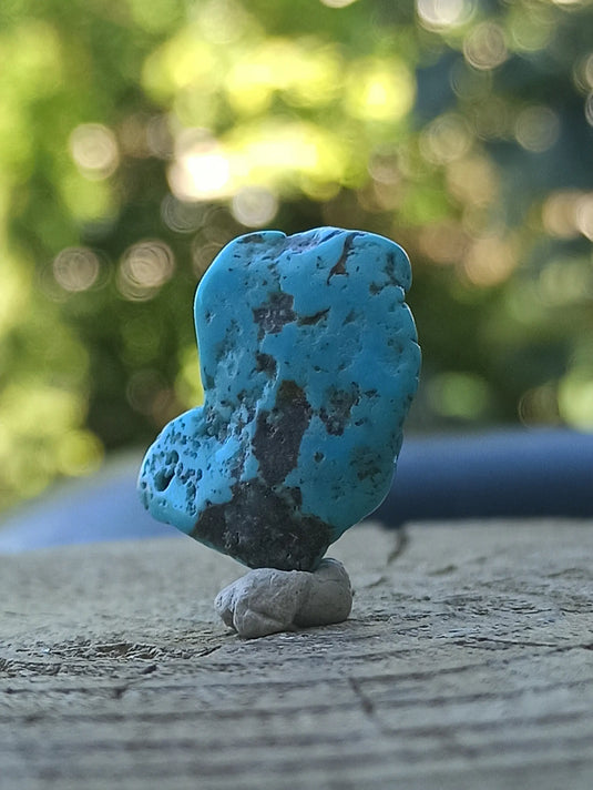 Turquoise VERITABLE d’Arizona pierre roulée Grade A++++ Turquoise d'Arizona Dans la besace du p'tit Poucet   