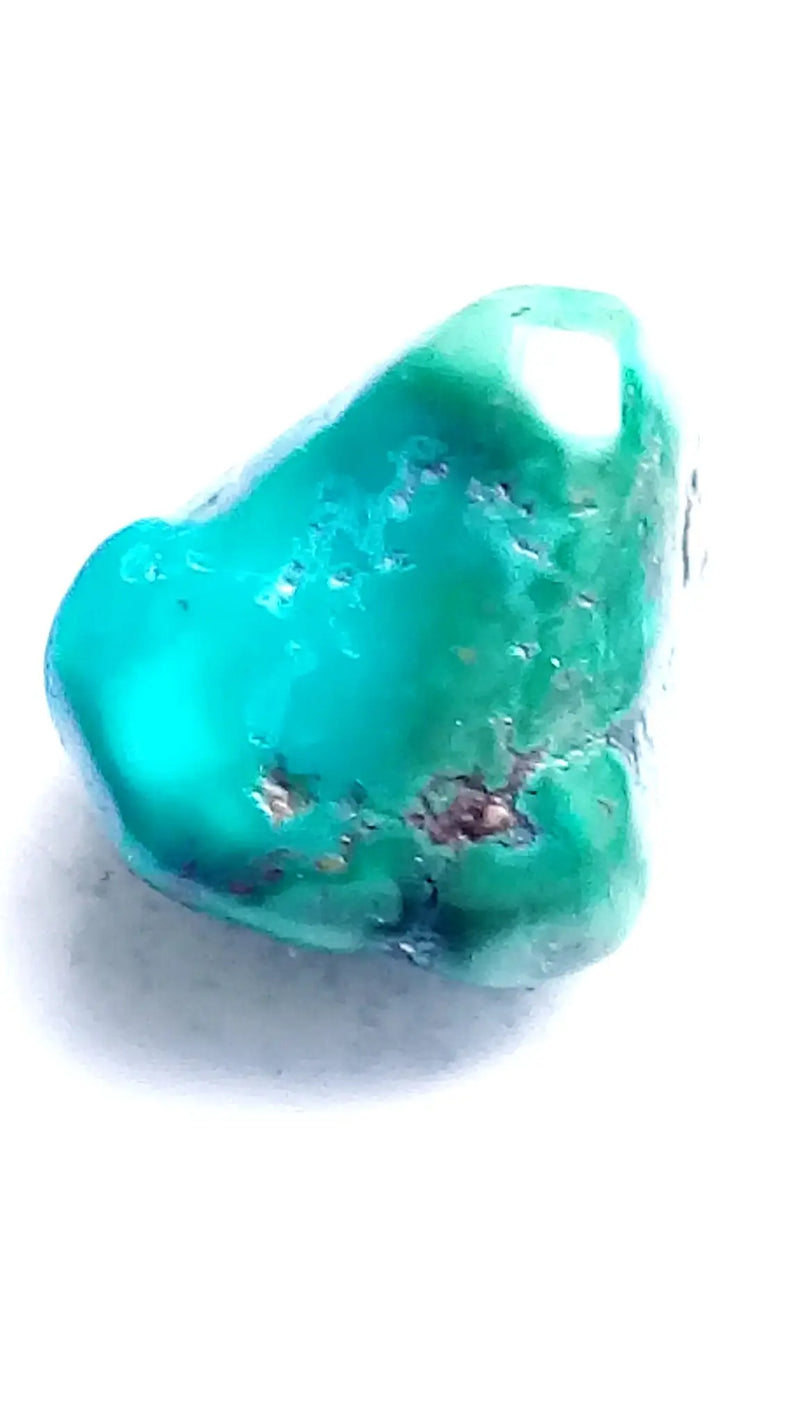 Load image into Gallery viewer, Turquoise VERITABLE du Mexique pierre roulée Grade A ++++ Turquoise du Mexique Dans la besace du p&#39;tit Poucet...   
