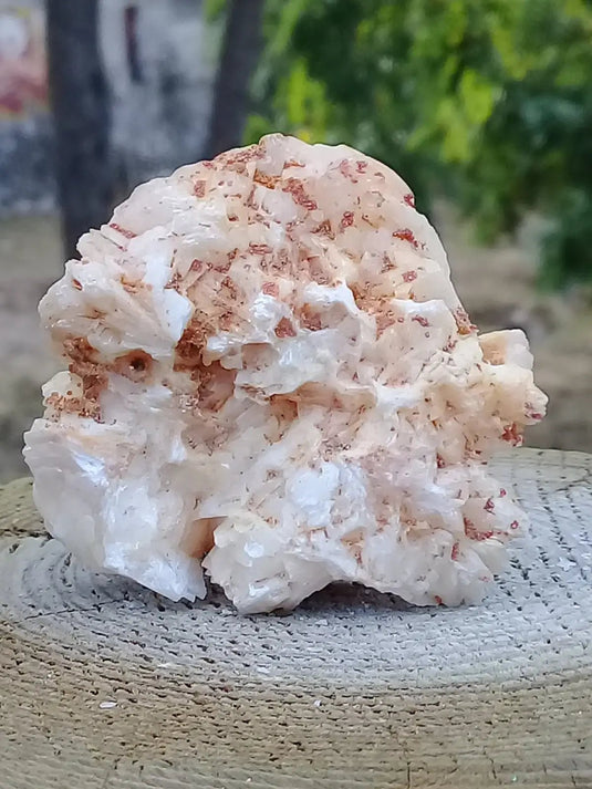 Vanadinite du Maroc sur Baryte pêche Grade A ++++ Vanadinite du Maroc sur Baryte pêche