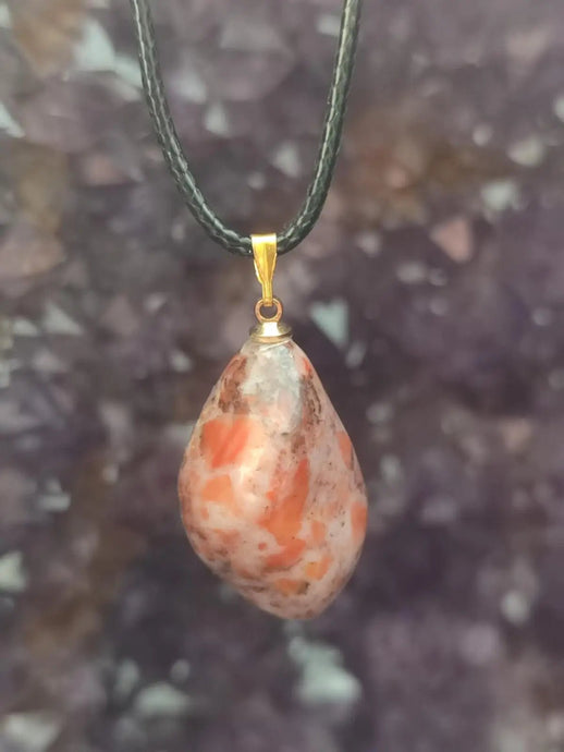 Vogésite des berges de la Salm Vosges France - Pendentif - Grade Prémium Vogésite pendentif