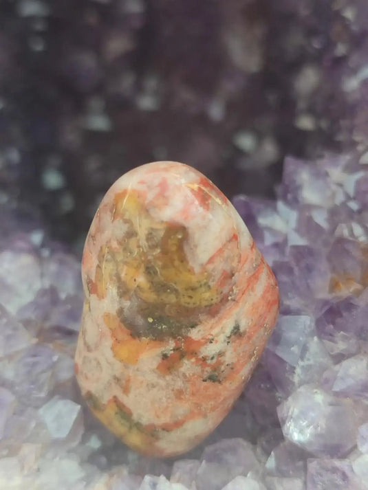 Vogésite des berges de la Salm Vosges France - Pierre roulée - Grade Prémium Vogésite pierre roulée